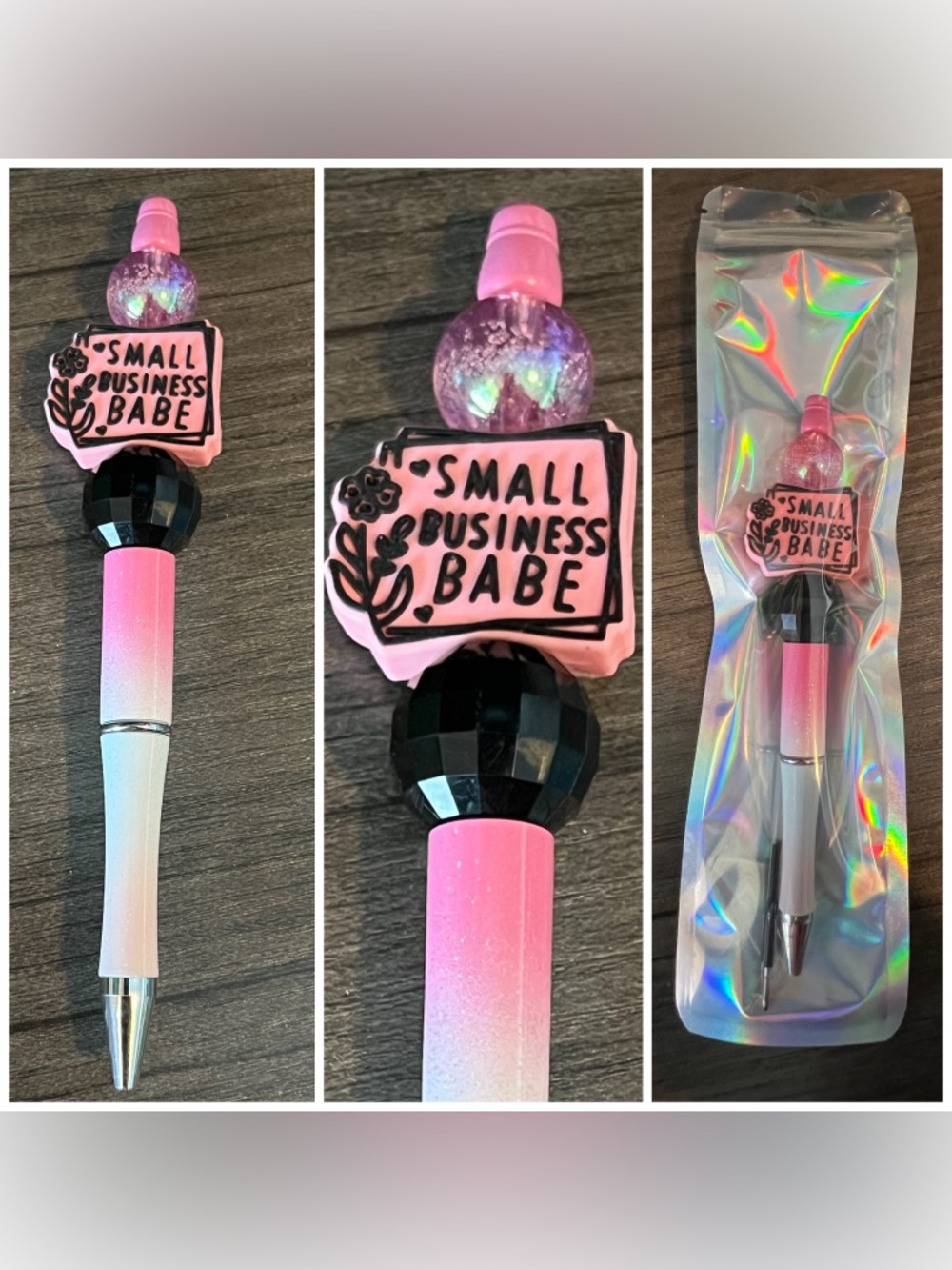 Small Business Bane beaded focal pen
